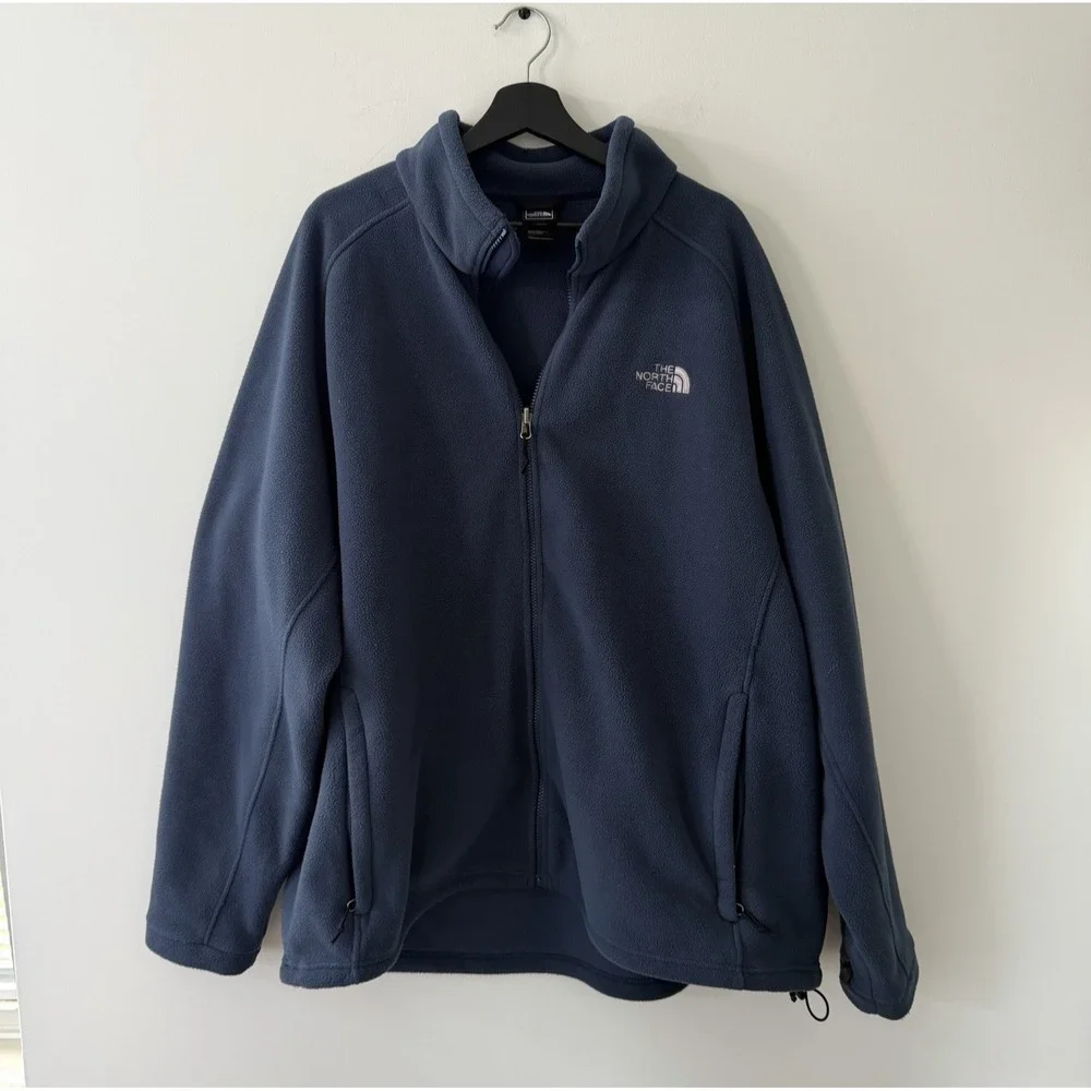 The North Face Glacier Full Zip Fleece Jacket Mens 3XL Blue Outdoors